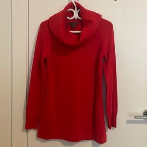 French Connection cowl neck long sleeve sweater in red size medium